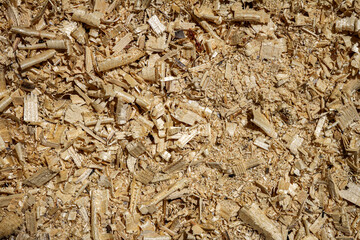 Close up shot of sawdust texture.