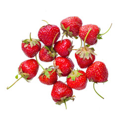 Obraz na płótnie Canvas Bright red fresh vitaminous strawberry berry, isolated