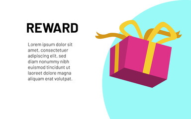 online reward gift box vector illustration concept, digital referral program, can use for, landing page, template, ui, web, homepage, poster, banner, flyer, coupon