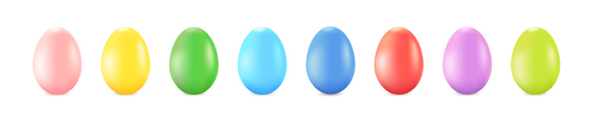 Easter colored eggs, holiday symbol, vector icon.