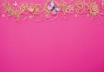 background for spring and easter time in pink