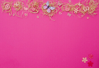 background for spring and easter time in pink