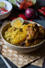 Close up of Indian food ingredients background with use of selective focus