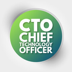 CTO - Chief Technology Officer acronym, business concept background