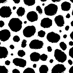 Vector cheetah skin seamless pattern. Abstract wild animal leopard spots, hand drawn monochrome texture for fashion print design, fabric, cover, wrapping paper, background, wallpaper