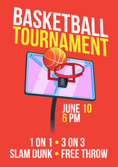 Basketball tournament, modern sports posters design. Vector illustration.