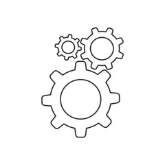 Cogwheel gear mechanism icon