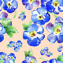 Seamless pattern of flowers forget-me-9.jpg, Seamless pattern of flowers forget-me