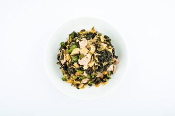 Chinese food, home-cooked dish, fried pork with dried cabbage