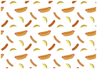 ジャンクフード柄（ベクター）