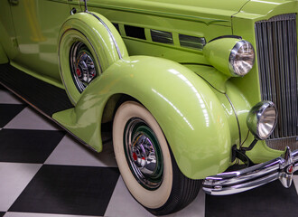 Detail view of classic car