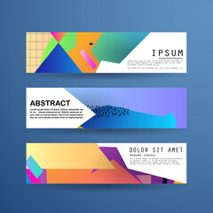 Fototapeta premium Vector horizontal banner template, abstract design