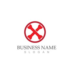 bone logo vector template