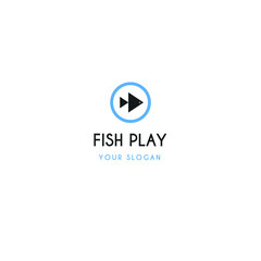 Fish media. abstract fish logo