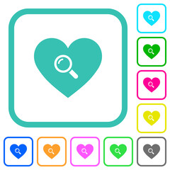 Dating vivid colored flat icons