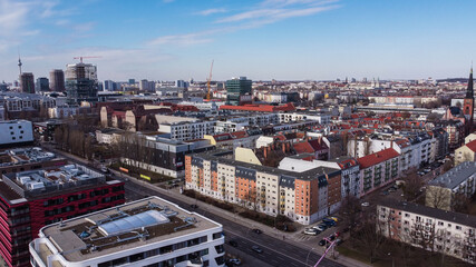 Beautiful city of Berlin from above - aerial view - urban photography