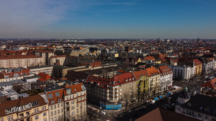 Fototapeta na wymiar Above the rooftops of Berlin - urban photography