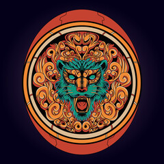 cat ornament illustration