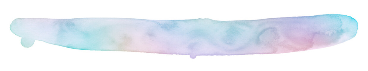 Obraz premium Multicolored watercolor spots in pastel colors with natural stains on a paper basis. Isolated frame for design hand-drawn by brush.