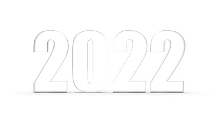 3d rendering of Cover of business diary for 2022with wishes