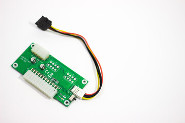 Power supply synchronizer. Device for collecting mining farm. Mining board. Microcircuit for connecting video card.