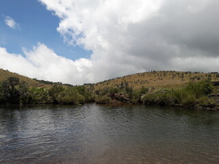 clouds over the river