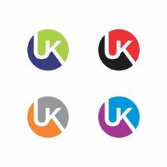 Abstract Letters UK Logo Vector 001