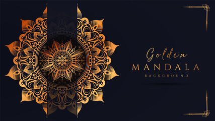 Ornamental luxury mandala background with golden arabesque pattern Arabic Islamic east style. mandala design.