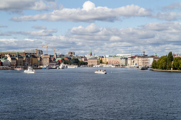 Fototapeta premium Ciudad de Estocolmo o Stockholme en el pais de Suecia o Sweden