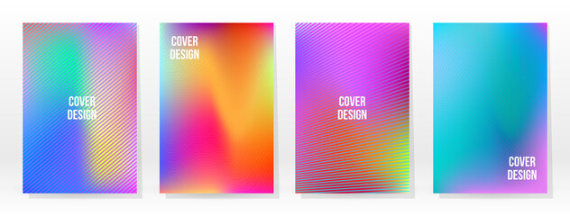 Obraz na płótnie Canvas Minimal Poster. Pastel Soft. Rainbow Gradient Set