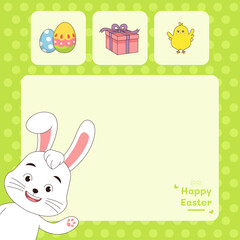 Happy Easter Egg Hunt card background Vector