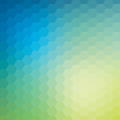 Fototapeta na wymiar Design blue and green hexagon background. polygonal style