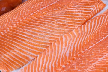 Fresh chilled salmon fillet, fresh fish