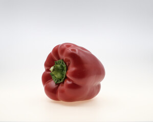 Red Bell Pepper fruit Capsicum annuum, a popular and healthy food filled with vitamins and low calorie