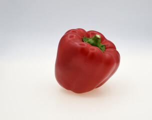 Red Bell Pepper fruit Capsicum annuum, a popular and healthy food filled with vitamins and low calorie