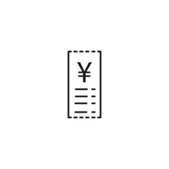 Receipt linear vector icon. Receipt concept stroke symbol design.