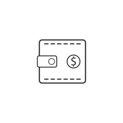 Wallet linear vector icon. Wallet concept stroke symbol design.