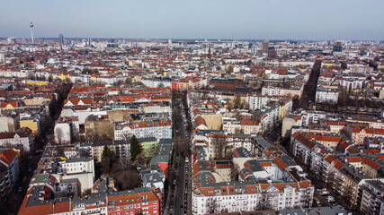 Apartment blocks in Berlin - view from above - urban photography