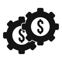 Crisis manager gear icon, simple style