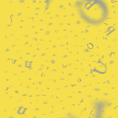 Scrabble letters on yellow background