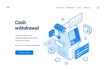 Web banner for modern cash withdrawal system