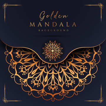 Ornamental luxury mandala background with golden arabesque pattern Arabic Islamic east style. mandala design.