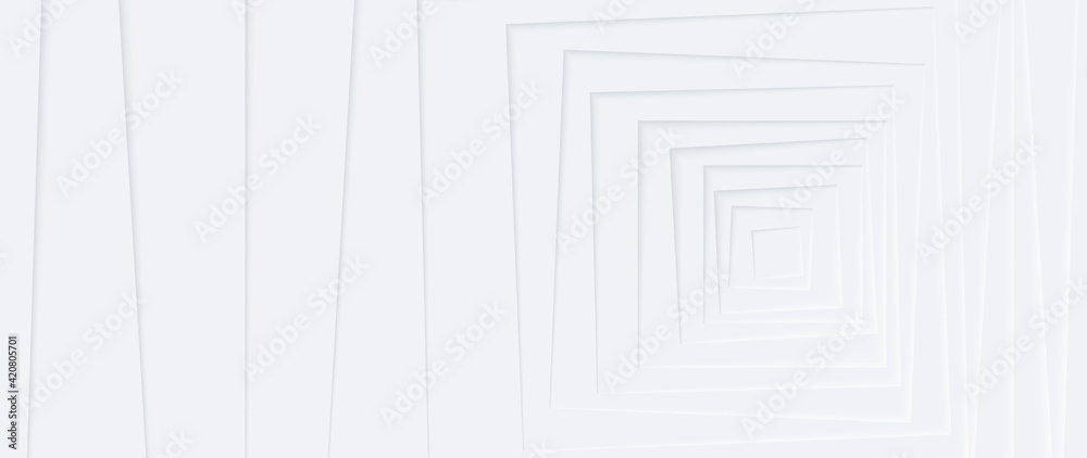 Wall mural neumorphism vector background. minimal style white neumorphism website banner. neumorphic ui ux inte