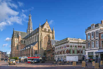 Fototapeta na wymiar Church of Saint Bavo, Haarlem, Netherlands