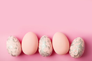 Congratulatory easter background. Background with copy space. Selective focus. Horizontal.