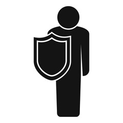Insurance manager icon, simple style