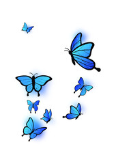 Obraz na płótnie Canvas set of butterflies