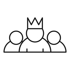 Crisis team icon, outline style