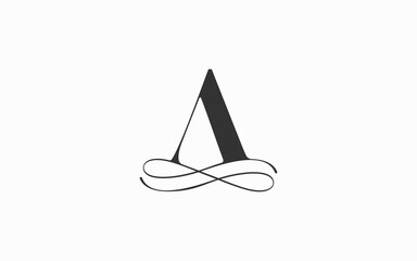 initial letter A luxury logo monogram design element