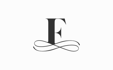 initial letter F luxury logo monogram design element